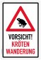 Preview: Aufkleber WarnHinweis "Vorsicht Kröten!" Verkehr Schild Folie | Variante wählbar