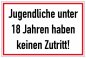 Preview: Aufkleber Hinweis JuSchG „Kein Zutrtitt unter 18 Jahre“ Etikett | 30x20 cm