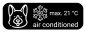 Preview: Auto Car Aufkleber „air conditioned A/C max. 21°C“ Hinweis Etikett | 15x5 cm Preview: Auto Car Aufkleber „air conditioned A/C max. 21°C“ Hinweis Etikett | 15x5 cm