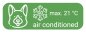 Preview: Auto Car Aufkleber „air conditioned A/C max. 21°C“ Hinweis Etikett | 15x5 cm Preview: Auto Car Aufkleber „air conditioned A/C max. 21°C“ Hinweis Etikett | 15x5 cm