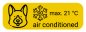 Preview: Auto Car Aufkleber „air conditioned A/C max. 21°C“ Hinweis Etikett | 15x5 cm Preview: Auto Car Aufkleber „air conditioned A/C max. 21°C“ Hinweis Etikett | 15x5 cm