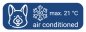 Preview: Auto Car Aufkleber „air conditioned A/C max. 21°C“ Hinweis Etikett | 15x5 cm Preview: Auto Car Aufkleber „air conditioned A/C max. 21°C“ Hinweis Etikett | 15x5 cm