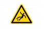 Mobile Preview: Aufkleber Warnzeichen Dreieck Schild "Warnung vor Absturzgefahr" Folie 20cm gelb