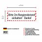 Mobile Preview: Aufkleber "2m Rangierabstand!" Hinweisschild Warnaufkleber Warnhinweis 21x7,4cm