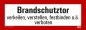 Mobile Preview: Warnaufkleber "Brandschutztor verkeilen... verboten!" Hinweisschild 21x7,4cm