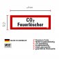 Mobile Preview: Aufkleber "CO2 Feuerlöscher" Hinweisschild Warnaufkleber Warnhinweis 21x7,4cm