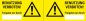 Preview: Warnaufkleber "BENUTZUNG VERBOTEN!" beschriftbar Warn-Hinweisschild gelb 12x3cm