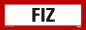Mobile Preview: Aufkleber "FIZ" Feuerwehr-Informationszentrale Hinweisschild Warnschild 21x7,4cm