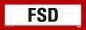 Preview: Aufkleber "FSD" Feuerwehr-Schlüssel-Depot Hinweisschild Warnschild 21x7,4cm