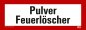 Preview: Aufkleber Schild "Pulver Feuerlöscher" Hinweisschild Warnhinweis 21x7,4cm
