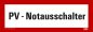 Preview: Aufkleber Schild Hinweis "PV-Notausschalter" Hinweisschild Warnhinweis 21x7,4cm