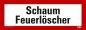 Mobile Preview: Aufkleber "Schaum Feuerlöscher" Hinweisschild Warnaufkleber Warnhinweis 21x7,4cm