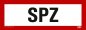 Mobile Preview: Aufkleber Schild "SPZ" Hinweisschild Warnaufkleber Warnhinweis 21x7,4cm
