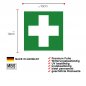 Preview: Sicherheitszeichen Rettungszeichen Erste Hilfe ISO 7010 Folie Schild 10x10cm