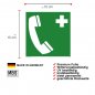Mobile Preview: Sicherheitszeichen Rettungszeichen Notruftelefon ISO 7010 Folie Schild 15x15cm