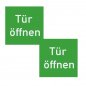 Preview: 2x Aufkleber für Taster Tür Schalter „Tür öffnen“ Etikett, grün | 5,2x5,2 cm Preview: 2x Aufkleber für Taster Tür Schalter „Tür öffnen“ Etikett, grün | 5,2x5,2 cm