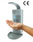 Mobile Preview: Druckspender Desinfektion Spender mit Armhebel + Tropfschale + 1000ml Flasche