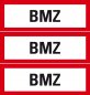 Preview: 3x Aufkleber "BMZ" Brandmeldezentrale Folie Schild 297x105mm nach DIN 14406