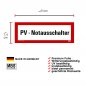 Preview: Aufkleber Hinweis "PV-Notausschalter" Schild Folie Warnung 21x7,4cm | B-Ware