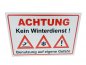 Preview: Aluminium-Schild Warnhinweis "Kein Winterdienst" 3mm Alu Dibond® | 20x30cm