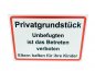 Preview: Aluminium-Schild Verbot „Privatgrundstück Unbefugten..“ 3mm Alu Dibond® | 20x30 cm