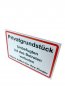 Preview: Aluminium-Schild Verbot "Privatgrundstück Unbefugten.." 3mm Alu Dibond® | 20x30cm