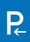 Preview: Verkehrszeichen Alu-Schild "Parkplatz Pfeil links" 3mm Alu Dibond® | 30x20cm