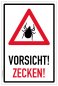 Preview: Aufkleber Warnung Hinweis „Vorsicht Zecken!“ Etikett | Variante wählbar Preview: Aufkleber Warnung Hinweis „Vorsicht Zecken!“ Etikett | Variante wählbar