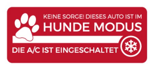 Auto Aufkleber „klimatisiert A/C Hundemodus aktiv“ Kfz Hinweis Etikett | 15x5 cm Auto Aufkleber „klimatisiert A/C Hundemodus aktiv“ Kfz Hinweis Etikett | 15x5 cm