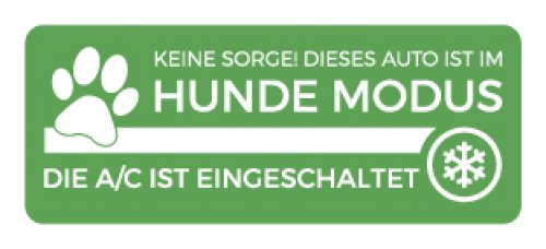 Auto Aufkleber „klimatisiert A/C Hundemodus aktiv“ Kfz Hinweis Etikett | 15x5 cm Auto Aufkleber „klimatisiert A/C Hundemodus aktiv“ Kfz Hinweis Etikett | 15x5 cm