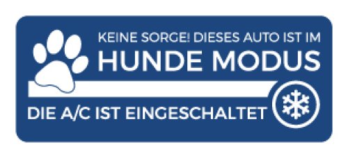 Auto Aufkleber „klimatisiert A/C Hundemodus aktiv“ Kfz Hinweis Etikett | 15x5 cm Auto Aufkleber „klimatisiert A/C Hundemodus aktiv“ Kfz Hinweis Etikett | 15x5 cm