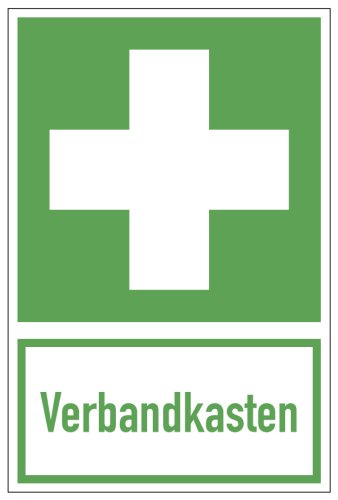 Aufkleber Rettungszeichen "Verbandskasten" Schild Folie selbstklebend ähnl. ISO 7010