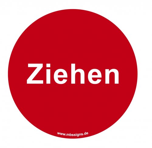 Tür Aufkleber doppelseitig „ZIEHEN + DRÜCKEN“ | Klebeseite: drücken | Türschild