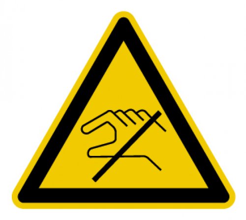 Warnaufkleber Sticker „Nicht berühren“ Verbot Etikett, signalgelb | Größe wählbar