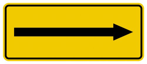 Aufkleber Hinweis „Richtungspfeil links/rechts“ Etikett | Größe wählbar