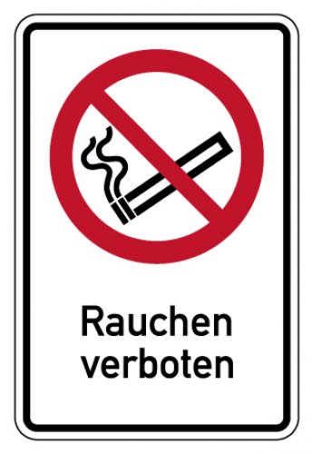 Aufkleber "Rauchen Verboten" Verbot Schild Folie selbstklebend | 20x30cm