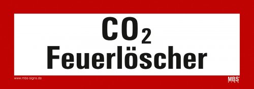 Aufkleber "CO2 Feuerlöscher" Hinweisschild Warnaufkleber Warnhinweis 21x7,4cm