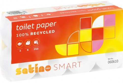 64 Rollen Wepa Recycling-Toilettenpapier Smart 2-lagig Großpack weiß à 250Blatt