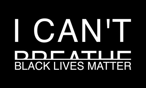 Aufkleber I CAN´T BREATHE Black Lives Matter 10x6cm #gegenrasissmus,schwarz/weiß