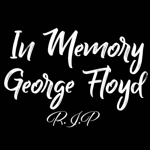 Aufkleber In Memory George Floyd R.I.P. 10x10cm