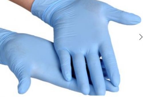 100 Stück NITRIL Handschuhe Ypsimed extra groß pudefrei im Spender Holthaus blau