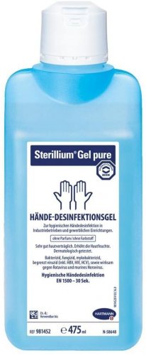 Händedesinfektionsmittel Sterillium Gel pure 4 x 475 ml Flasche Desinfektion Gel