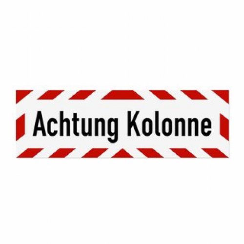 Warnaufkleber „Achtung Kolonne“ Hinweis Etikett | Größe wählbar