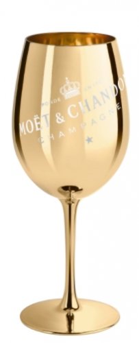2x Moet & Chandon Imperial Champagner Echtglas Gold Champagner Glas Imperial