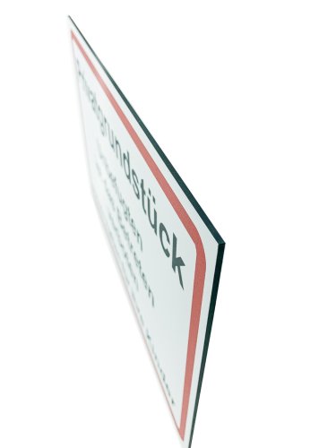 Aluminium-Schild Verbot „Privatgrundstück Unbefugten..“ 3mm Alu Dibond® | 20x30 cm