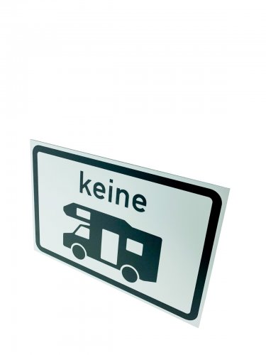 Verkehrszeichen Alu-Schild "keine Wohnmobile/Caravan" 3mm Alu Dibond® | 20x30cm