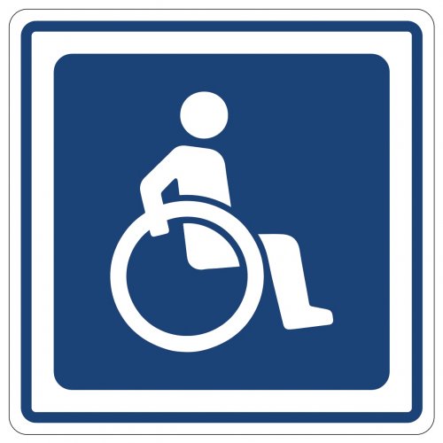 Aufkleber Hinweis "Rollstuhlfahrer" Gebot Zeichen Schild Folie | 5-40cm