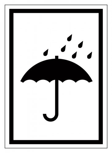 Aufkleber Verpackung Kennzeichnung „Vor Nässe schützen“ Gefahrgut Etikett | Größe wählbar