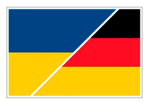 Aufkleber #Partner "Deutschland/Ukraine" Schild Folie selbstklebend | 10x6,7cm