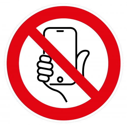 Aufkleber Verbot „Handy/Smartphone Nutzung verboten“ Etikett | Größe wählbar